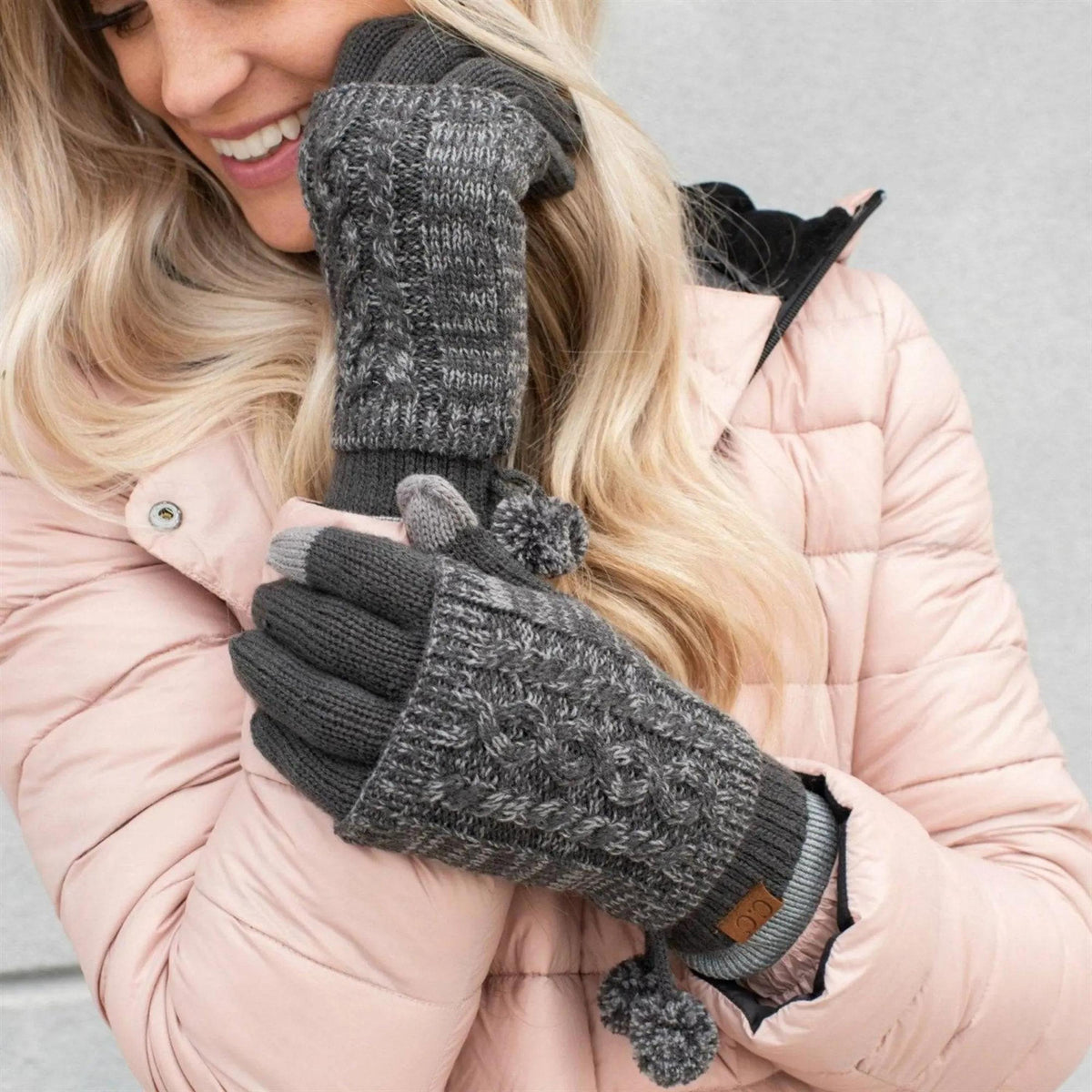 touchscreen handschuhe c&a CC Touchscreen Glove w/ Cuff & Pom
