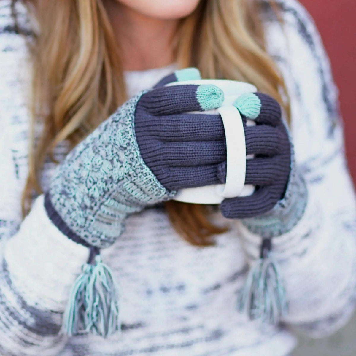 CC Touchscreen Glove w/ Cuff & Pom - Truly Contagious