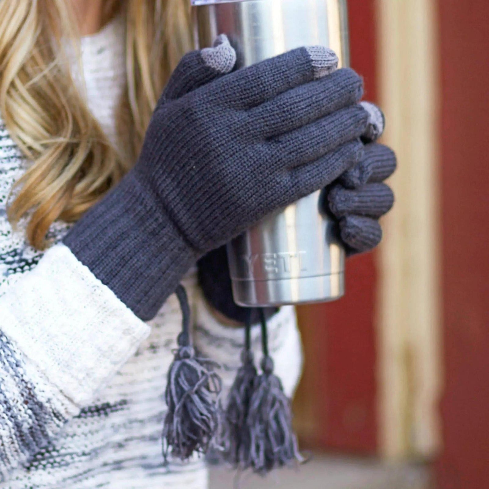 CC Touchscreen Glove w/ Cuff & Tassel - Truly Contagious