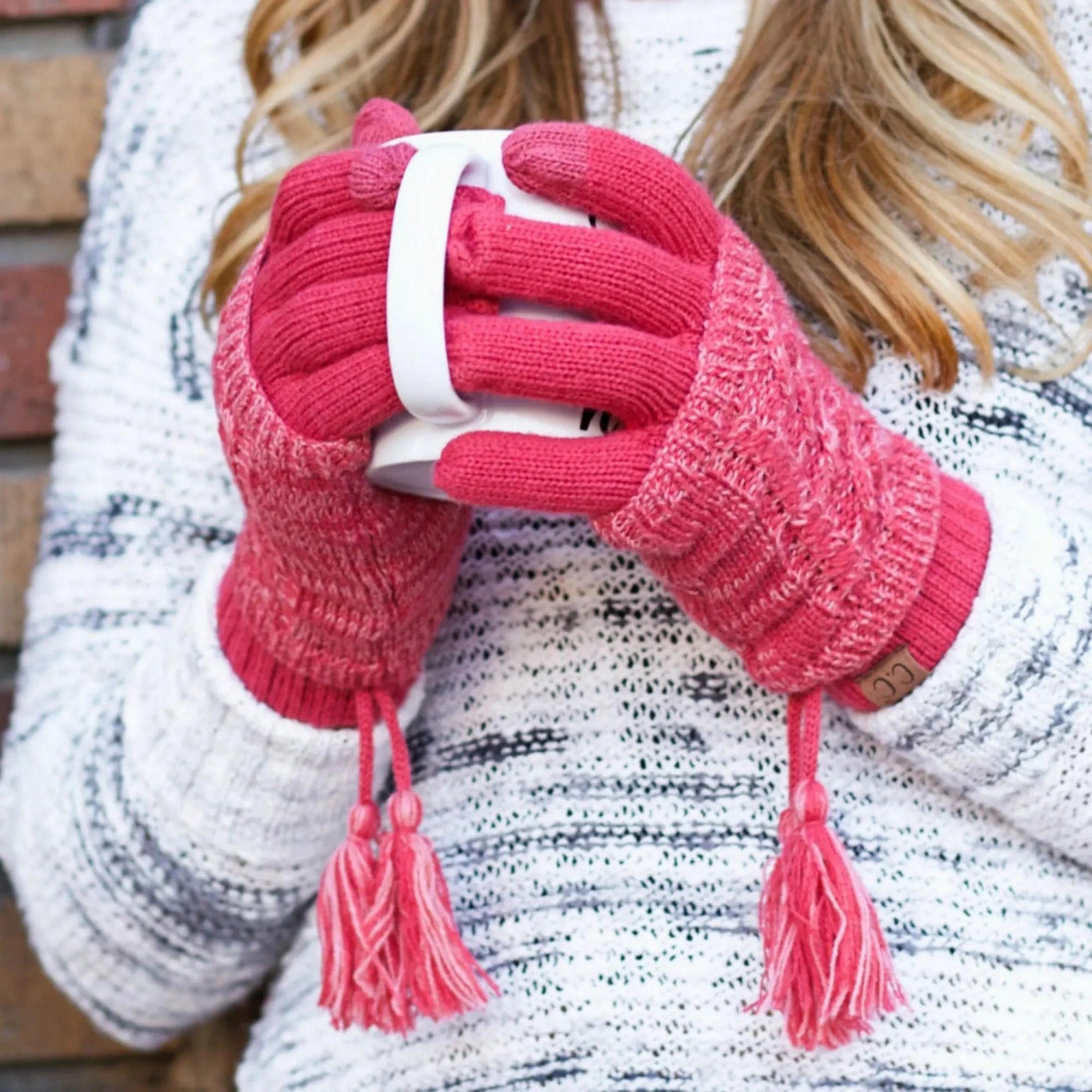 CC Touchscreen Glove w/ Cuff & Tassel - Truly Contagious