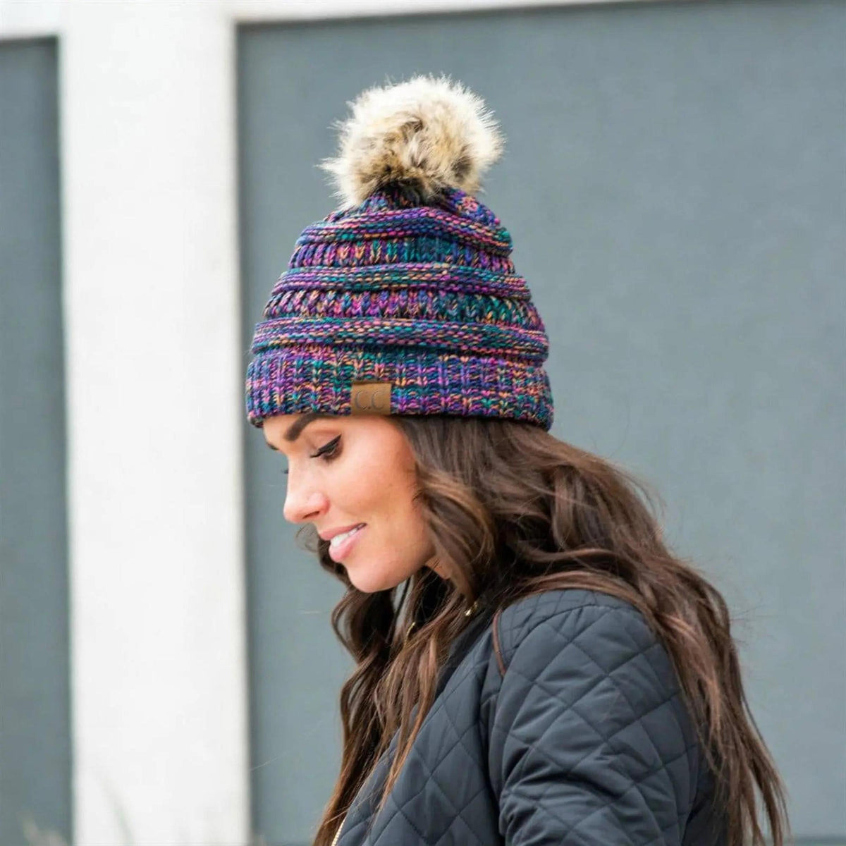 CC Trending 4 - Tone Beanie w/ Tan Pom - Truly Contagious