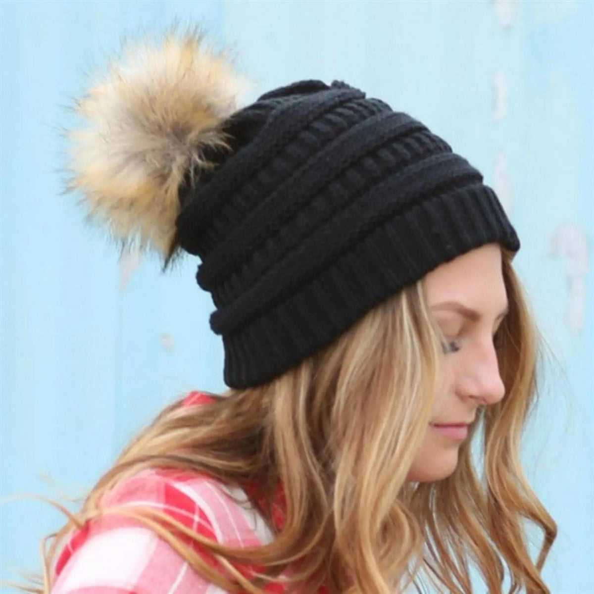 CC Trending Plush Pom Unisex Beanies Hats - Truly Contagious