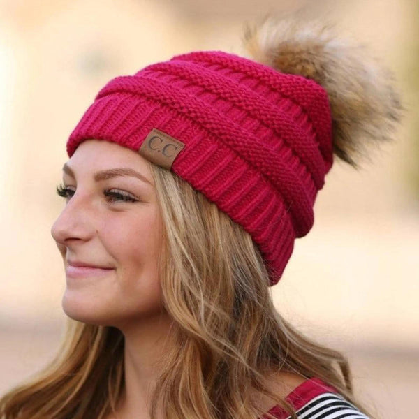 CC Trending Plush Pom Unisex Beanies Hats - Truly Contagious