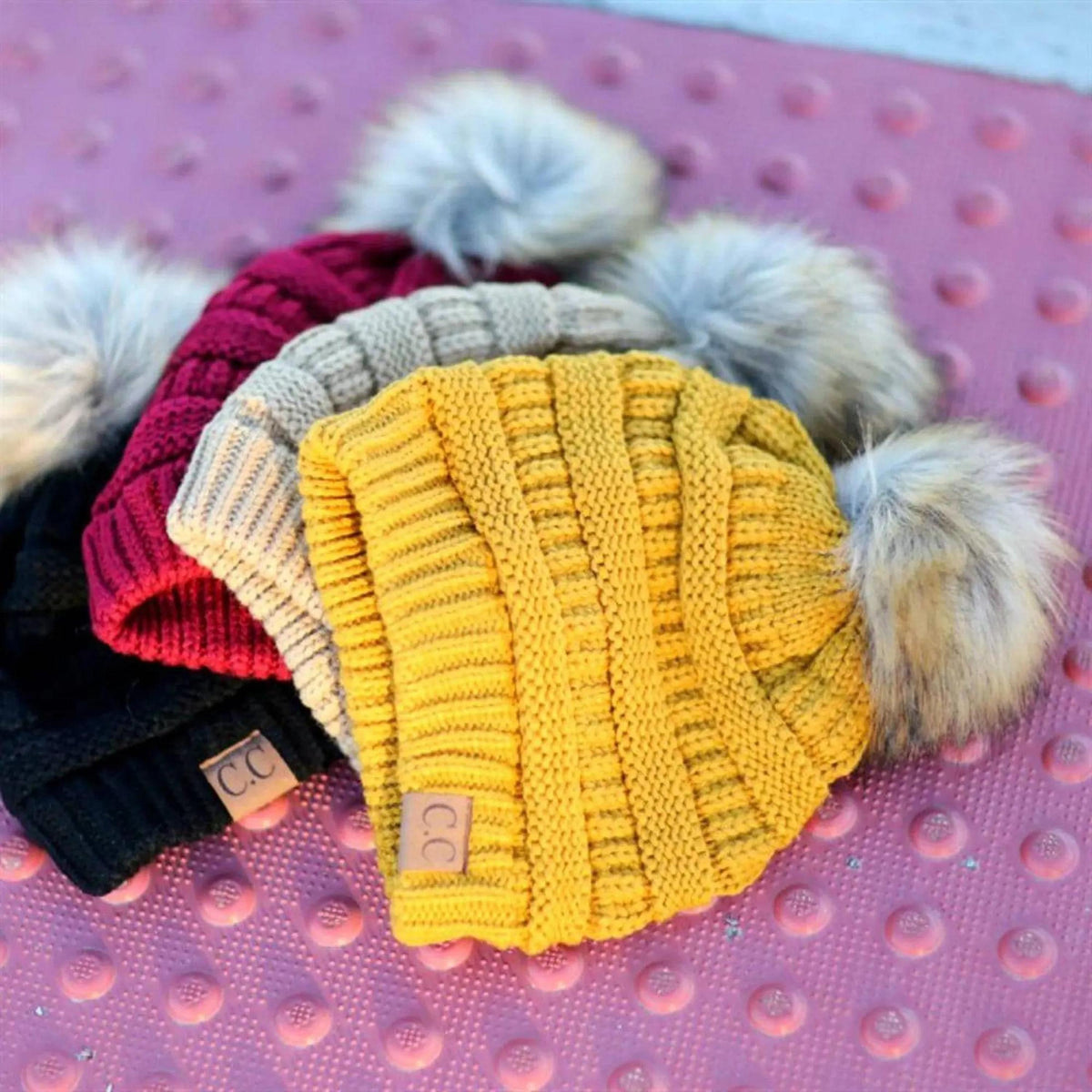 CC Trending Plush Pom Unisex Beanies Hats - Truly Contagious