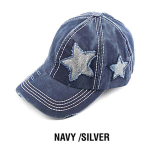 CC Trending Star Messy Bun Pony Cap Women, Teens and Kids Trucker Hats - Truly Contagious
