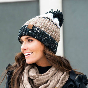CC Yarn Pom Detailed Beanie - Truly Contagious