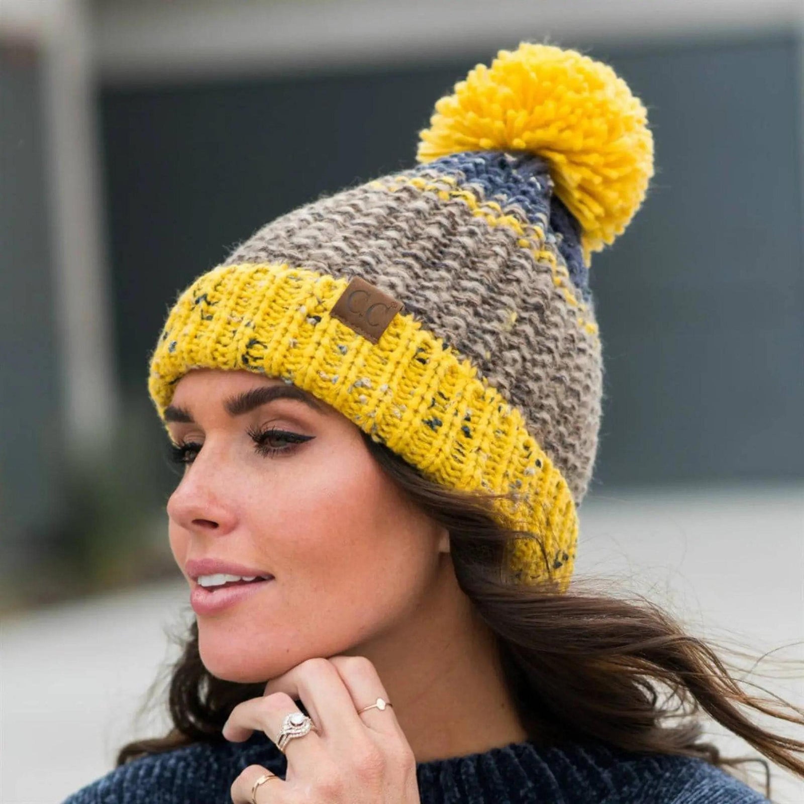 CC Yarn Pom Detailed Beanie - Truly Contagious