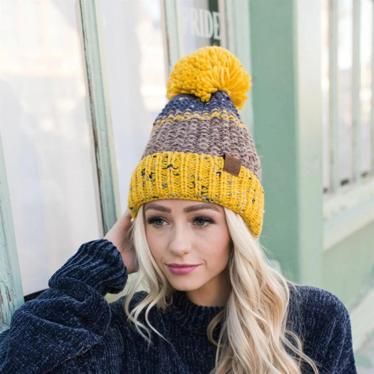 CC Yarn Pom Detailed Beanie - Truly Contagious
