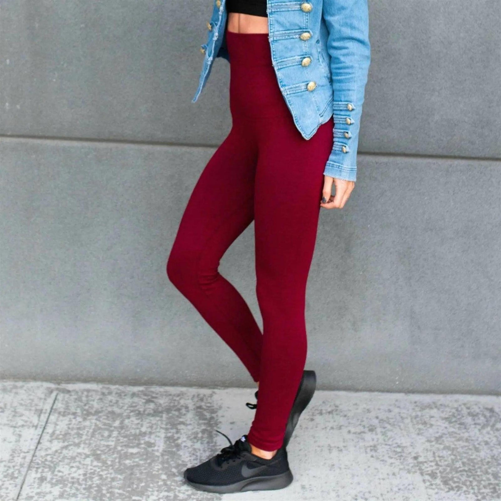 Compression Tummy Control Leggings | Fleece Lined (Yelete) - Truly Contagious