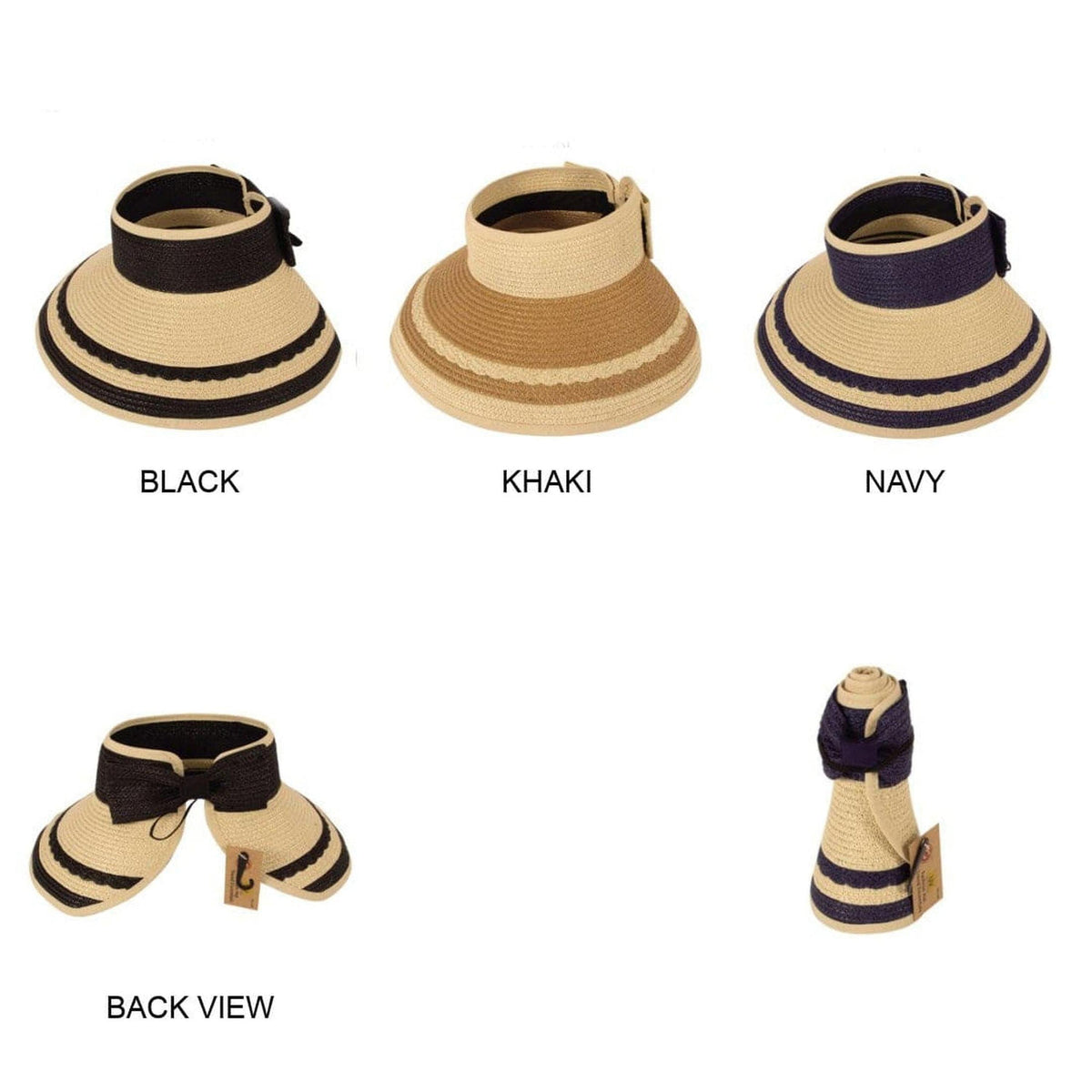 Easy Rollable Straw Visor Hat - Truly Contagious