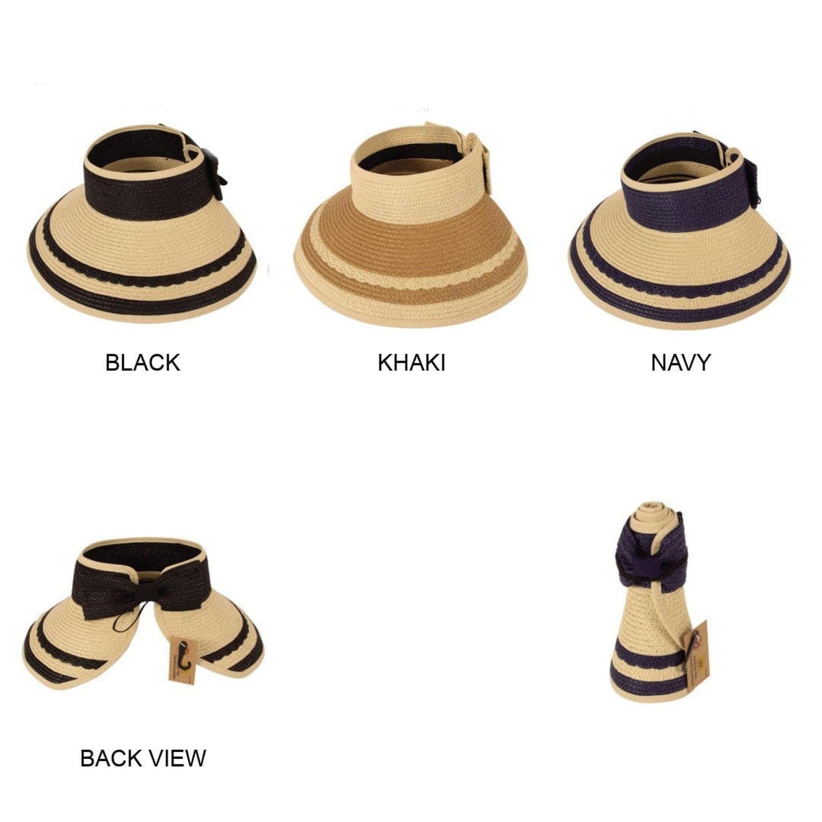 Easy Rollable Straw Visor Hat - Truly Contagious