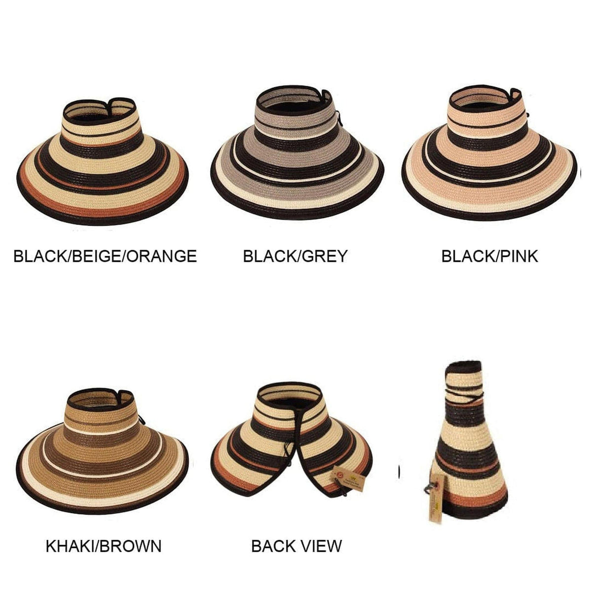 Easy Rollable Straw Visor Hat - Truly Contagious