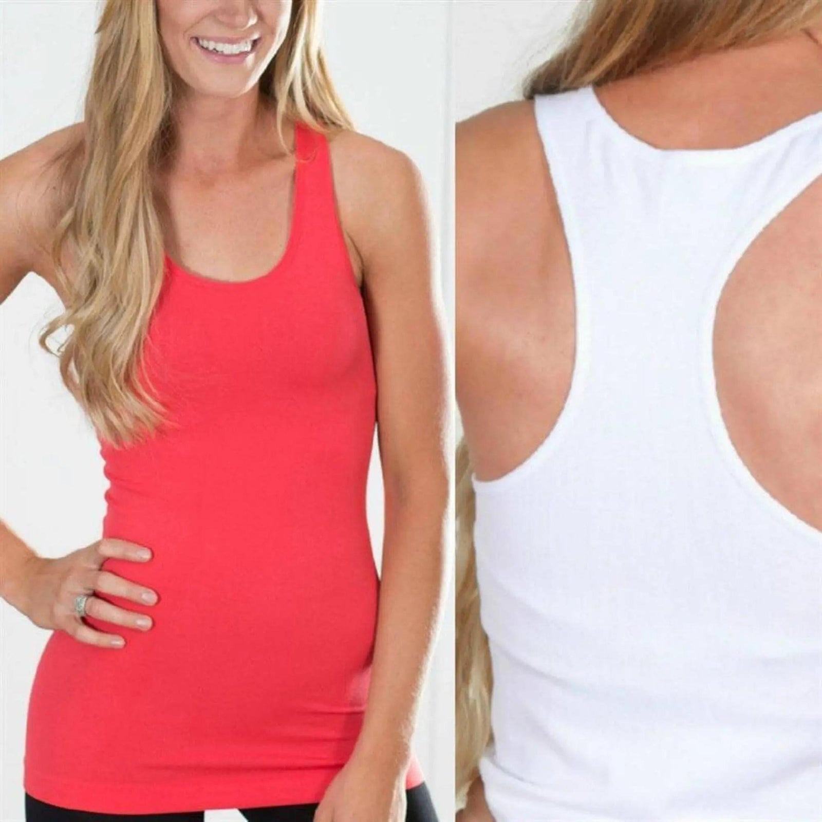 Mid - Length Racerback Tank - Truly Contagious