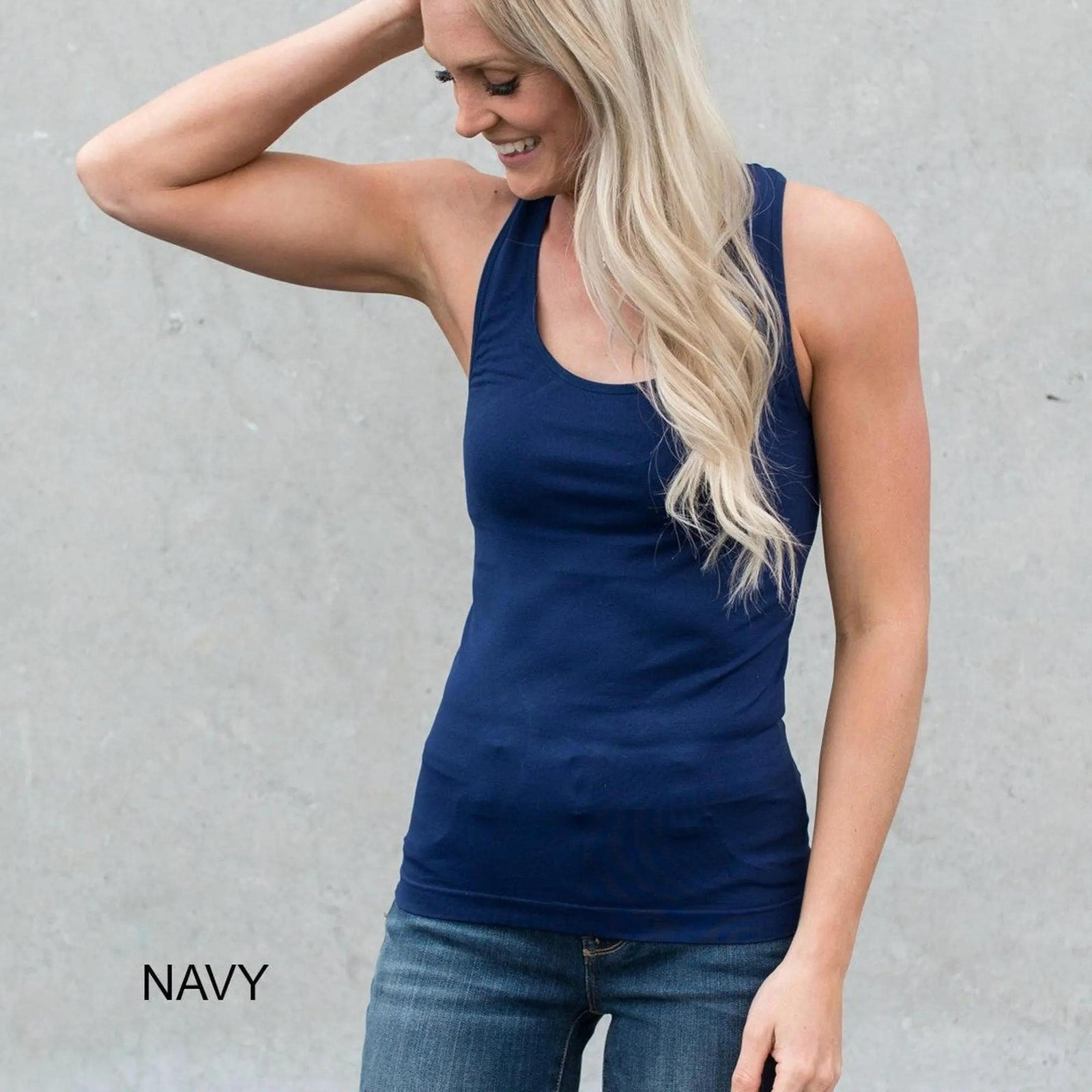 Mid - Length Racerback Tank | Ribbed - Truly Contagious