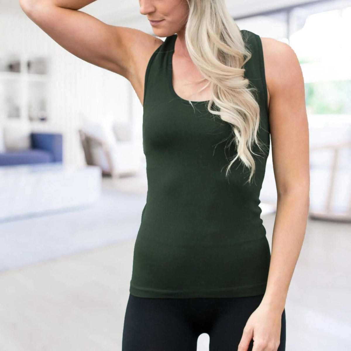 Mid - Length Racerback Tank | Ribbed - Truly Contagious