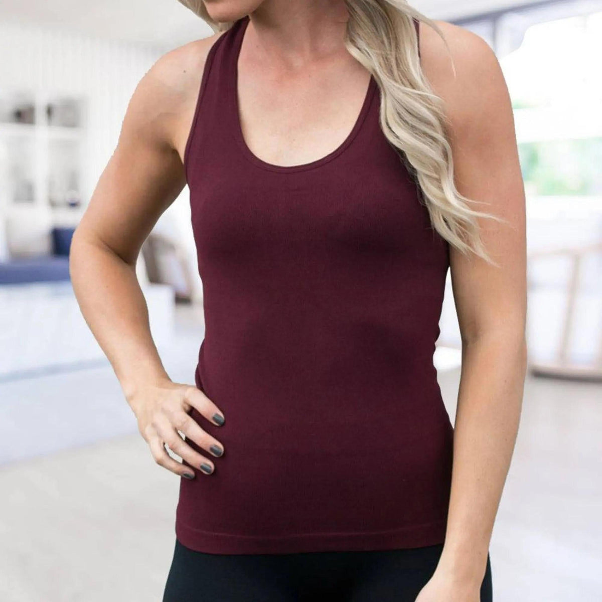 Mid - Length Racerback Tank | Ribbed - Truly Contagious