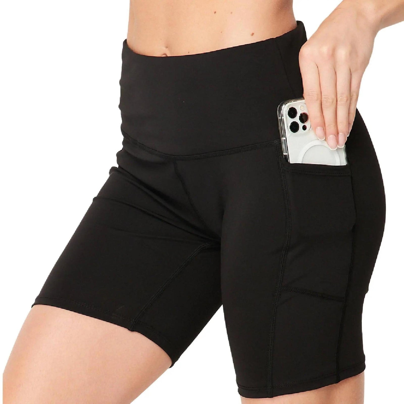 Squat Proof High - Waist Biker Leggings | Cell Phone Pocket (New Fashion) - Truly Contagious