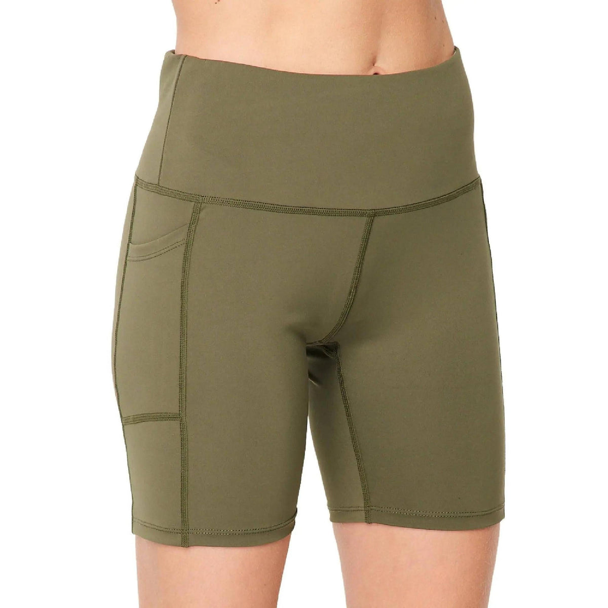 Squat Proof High - Waist Biker Leggings | Cell Phone Pocket (New Fashion) - Truly Contagious