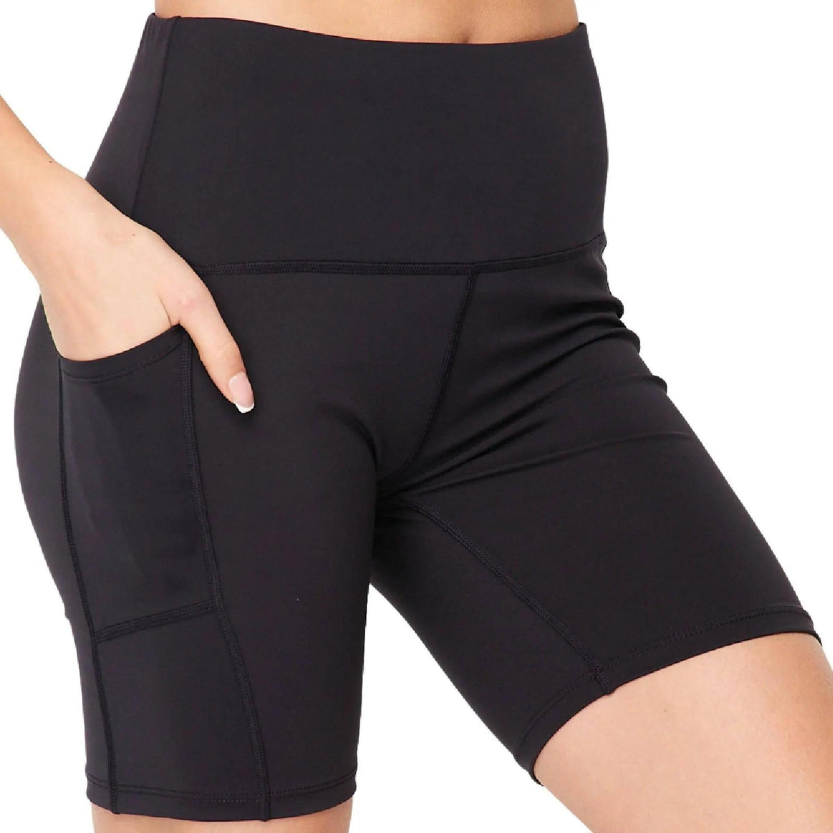 Squat Proof High - Waist Biker Leggings | Cell Phone Pocket (New Fashion) - Truly Contagious