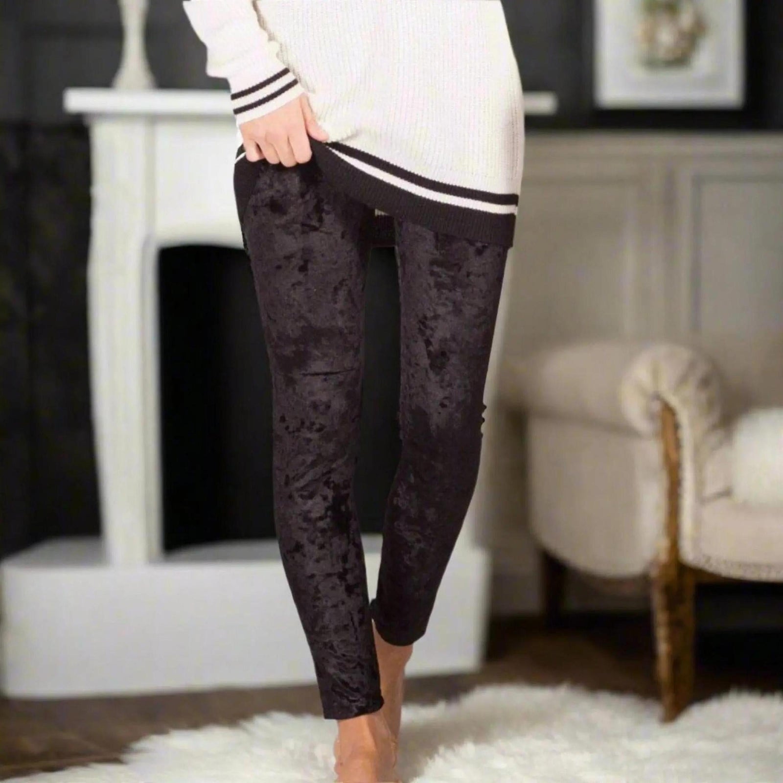Trending Velvet Leggings (Yelete) - Truly Contagious