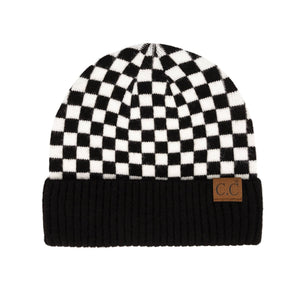 Truly Contagious CC Beanie Check Pattern Warm Hats - Truly Contagious