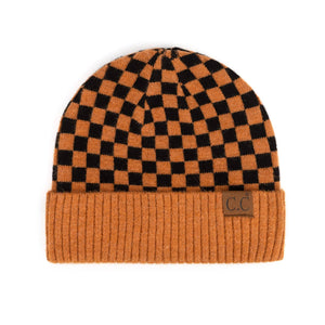 Truly Contagious CC Beanie Check Pattern Warm Hats - Truly Contagious