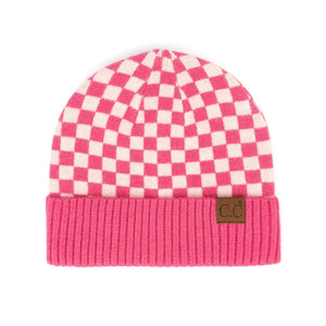 Truly Contagious CC Beanie Check Pattern Warm Hats - Truly Contagious