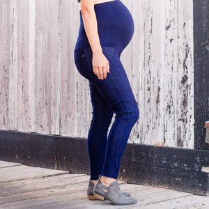 Truly Contagious Premium Stretch Soft High Waisted Jegging for Women - Denim Leggings - Cotton Stretch Blend - Long Maternity (Truly Contagious - New Mix) - Truly Contagious