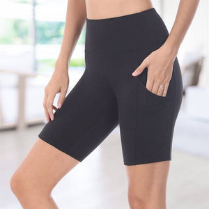 Tummy Control Biker Short Leggings | Cell Phone Pocket (Zenana) - Truly Contagious