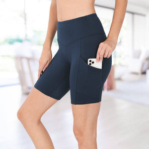 Tummy Control Biker Short Leggings | Cell Phone Pocket (Zenana) - Truly Contagious