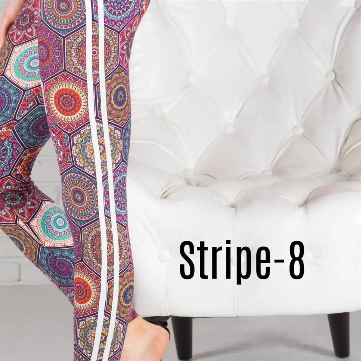 Ultra Soft Printed Leggings w/ Stripe (New Mix) - Truly Contagious