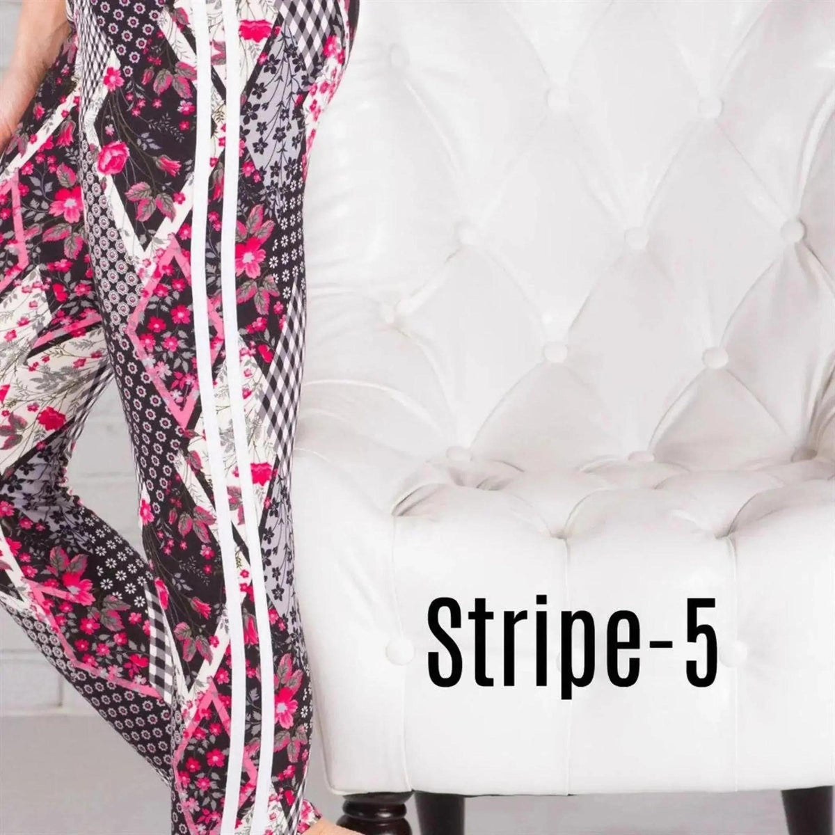 Ultra Soft Printed Leggings w/ Stripe (New Mix) - Truly Contagious
