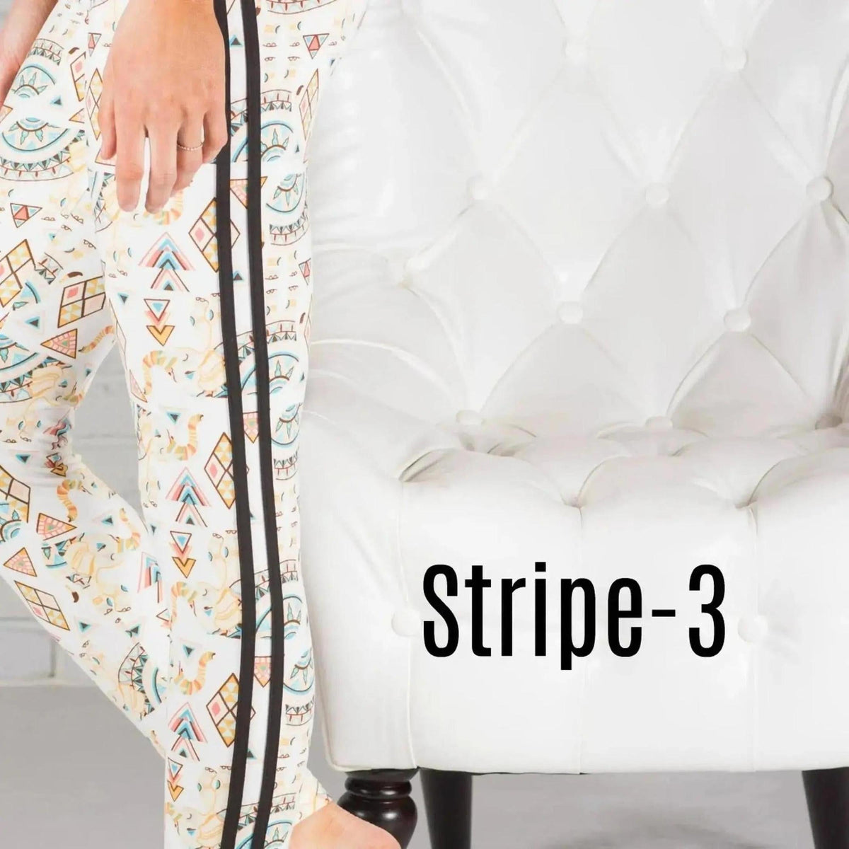 Ultra Soft Printed Leggings w/ Stripe (New Mix) - Truly Contagious