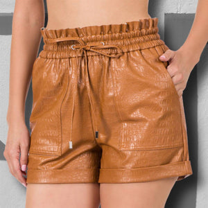 Vegan Leather Croc Shorts - Truly Contagious